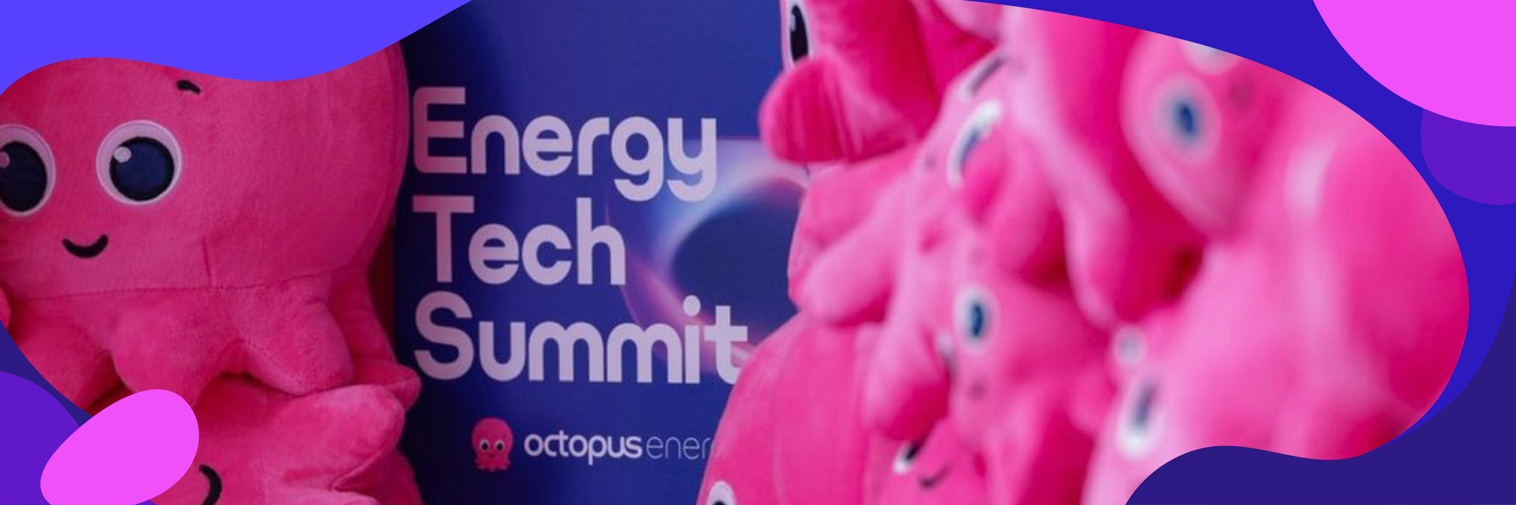 Pink octopus plush toys at an Wired Energy Tech Summit event